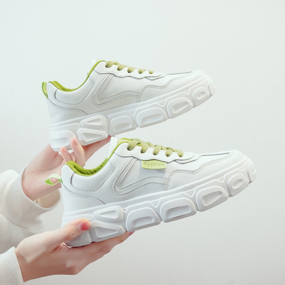 White Running Board Shoes Increased Sports Casual Shoes